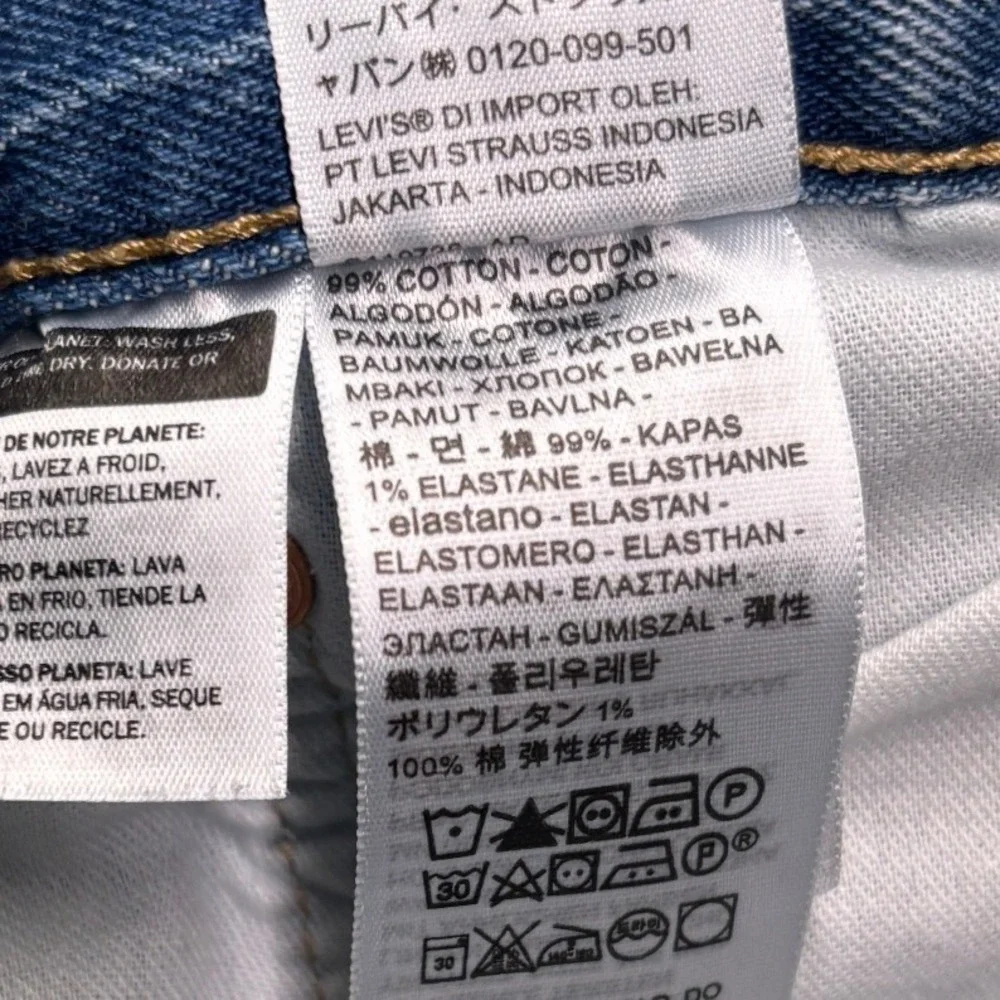 Levi's 501‎ Original Fit Jeans Men 38x30 Light Wash Blue Button Fly Straight Leg